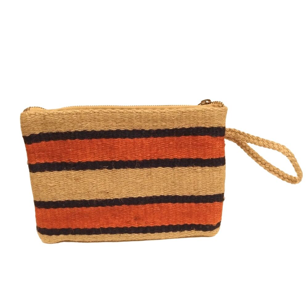 J. Jill Woven Stiped Handbag Purse Clutch - Picture 2 of 9
